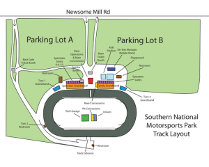 Southern National Motorsports Park Tack Map
