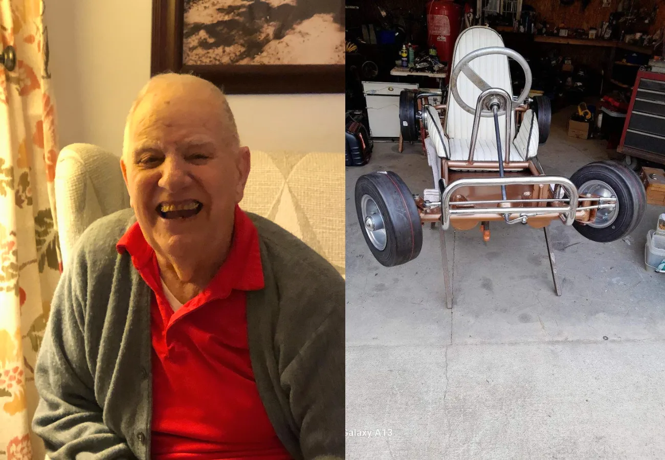 Tom Ballos Sr and his Kart