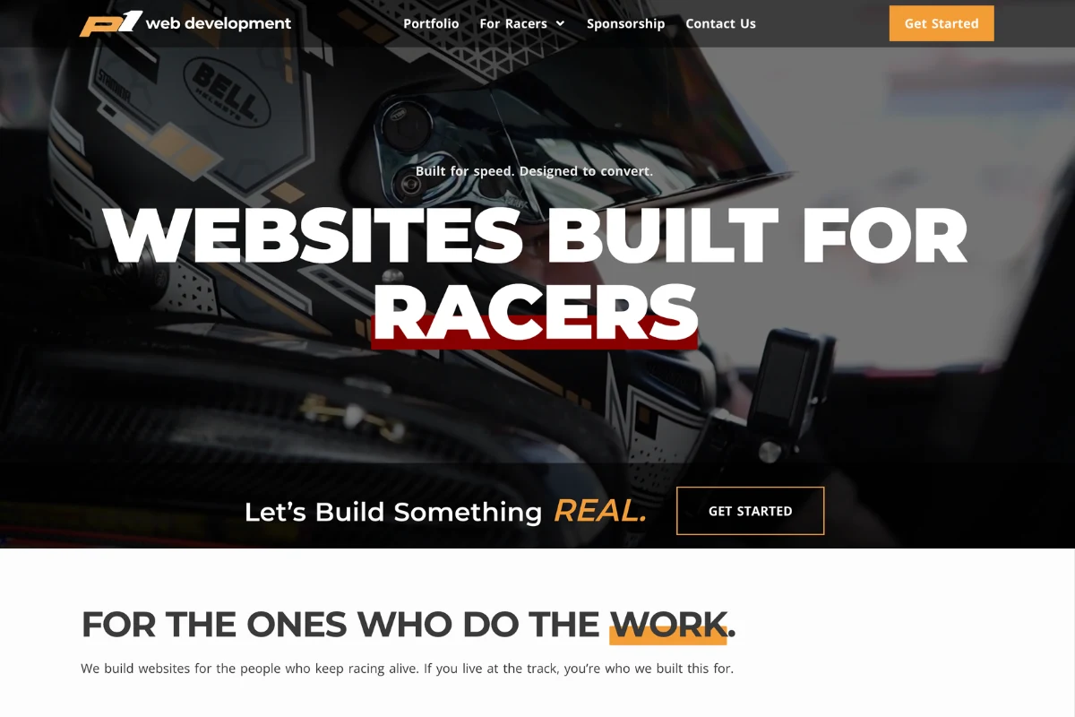 P1 Web Development Build website for racer and drivers