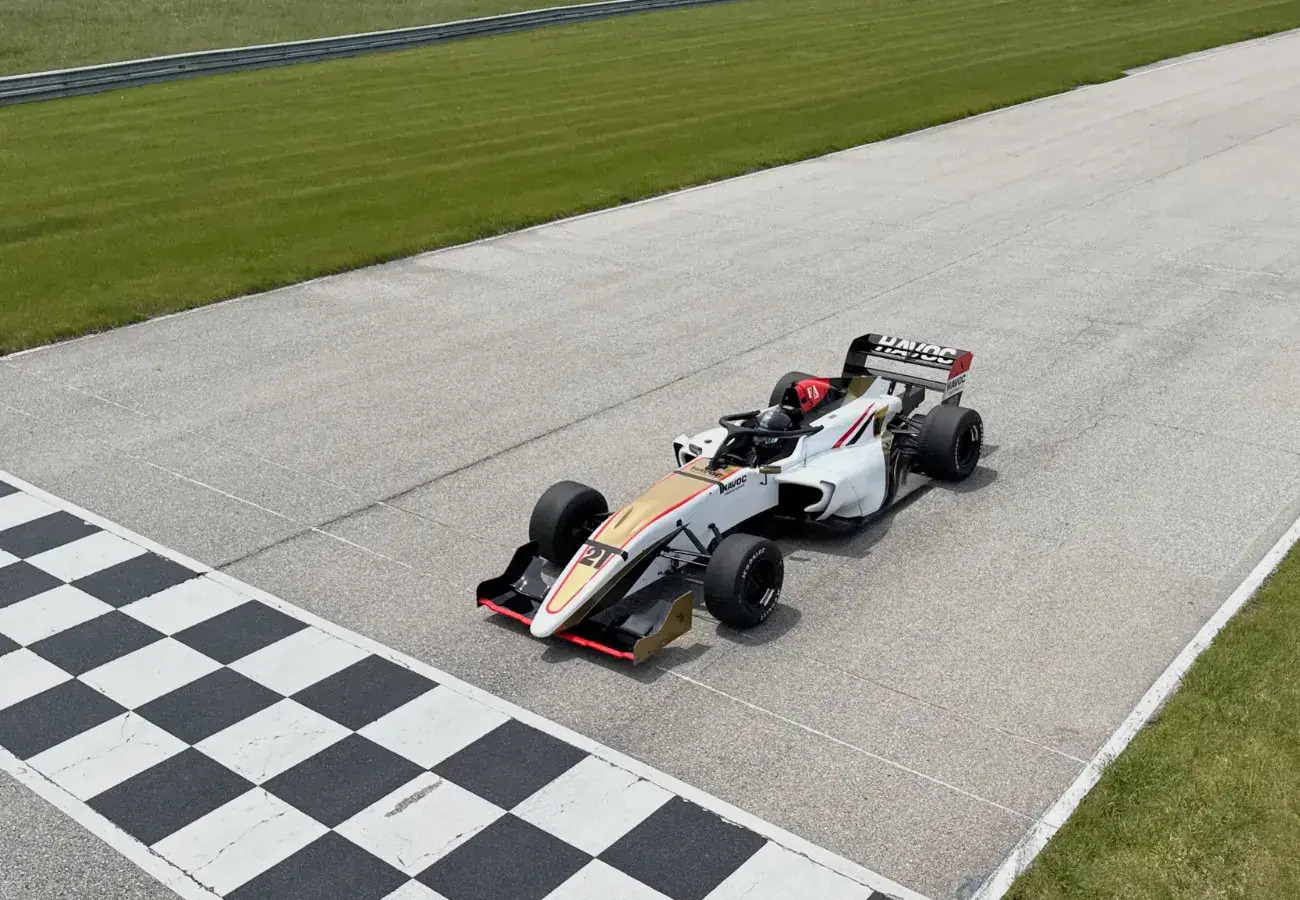 Kaeden Ballos F3 test drive at Autobahn Country Club with Havoc Motorsport