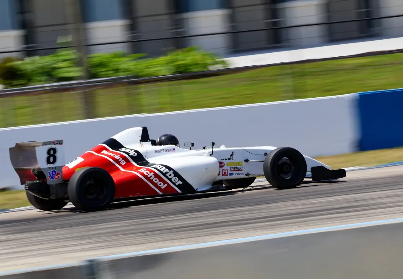 Kaeden Ballos at the Skip Barber 3 day racing school at VIRginia International Raceway