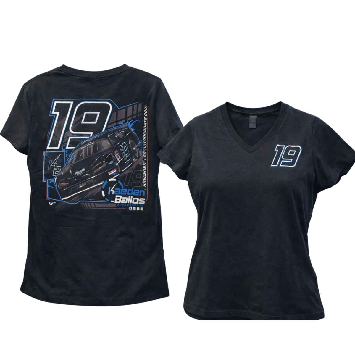 Kaeden Ballos Motorsports V-Neck Women's T-Shirt